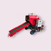 Presse à balles de paille hydraulique à moteur diesel 15 CV pour usage agricole, automatique, haute efficacité, robuste