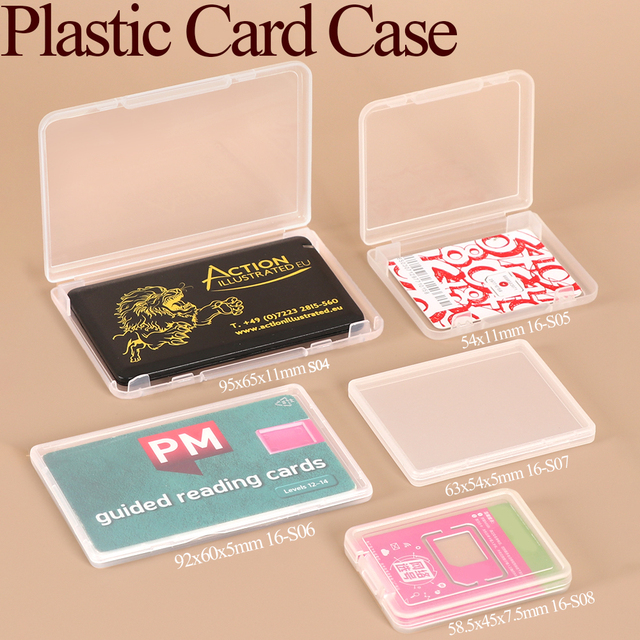 WEISHENG Manufacturer Clear Acrylic SIM Card Storage Mini Hinged Memory Card Storage Box Portable Plastic Nano SIM Card Holder