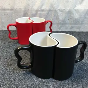 Caneca mágica de subolmação de cor quente de 11oz, caneca mágica que muda de cor do coração