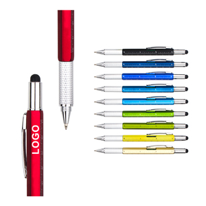 Wholesale 6-in-1 Multi-Functional Business <b>Gift</b> Plastic Ball <b>Pen</b> with Custom Logo for Stylus Touch Screen Tool <b>Pen</b> 1.0mm Level - Product Image 1