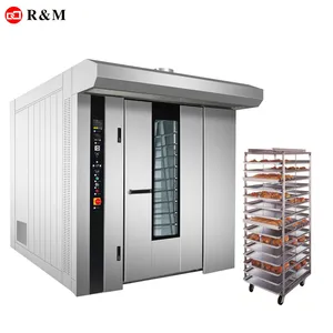 Rm Bakkerij Twee Trolly Grote Roterende Rack Oven Voor Koop, de Rivent Roterende Oven Apparatuur Bakkerij Gebruikt Machine Pakistaanse China Leverancier