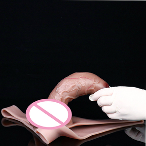 FAAK Wearable <span class=keywords><strong>Silicone</strong></span> Male Strap-On Hollow Dildo Realistischer Penis Extender für Männer Verzögerung Ejakulation Adult Silikon Sexspielzeug - Product Image 4