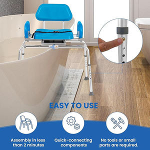 360 °   <span class=keywords><strong>Chaise</strong></span> de <span class=keywords><strong>douche</strong></span> pivotante réglable avec accoudoirs <span class=keywords><strong>pour</strong></span> personnes âgées, <span class=keywords><strong>chaise</strong></span> de <span class=keywords><strong>douche</strong></span> médicale roulante <span class=keywords><strong>pour</strong></span> handicapés, dossier amovible - Product Image 4