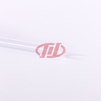 Tube cylindrique à lentille convexe en saphir avec revêtement antireflet, haute résistance mécanique pour usage optique