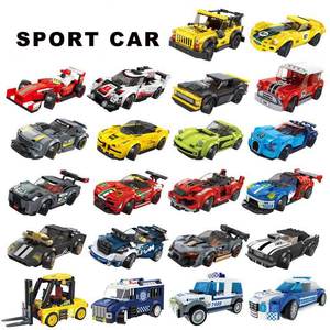 2880ブロックセットスポーツカーブロックセットレーシングシティ警察車モデルアセンブリブロック子供用おもちゃ172 PCS - Product Image 3