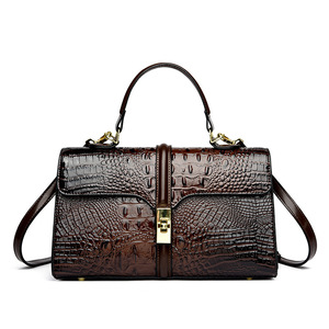 Nouveau Sac Bandoulière Haut de Gamme en Cuir PU Effet Pierre 2025 Grande Capacité Imperméable Antivol Sac à Main Réglable avec Fermeture Éclair en Polyester - Product Image 1