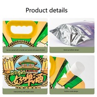 Sac d'emballage personnalisé pour savon liquide, lessive, détergent, sac de recharge en plastique avec poignée, pochette à bec verseur pour détergent liquide