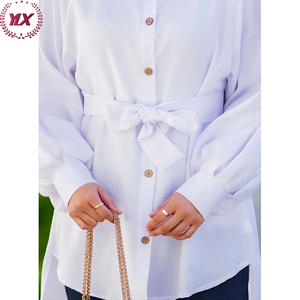 Camicetta a maniche lunghe <span class=keywords><strong>con</strong></span> kimono autunnale da donna musulmana alla moda <span class=keywords><strong>con</strong></span> <span class=keywords><strong>cintura</strong></span> - Product Image 4