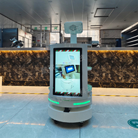 Robot publicitaire grand écran, Robot de livraison de nourriture intelligent, Robot d'hôtel, Robot de service