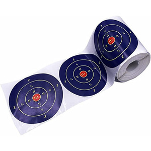 Adesivi per bersagli di carta reattivi a spruzzo gialli rotondi personalizzati da 4 pollici, rotolo autoadesivo per bersagli da tiro, bersagli a spruzzo per poligono di tiro - Product Image 6