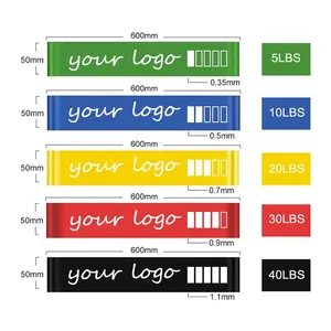 프리미엄 트레이닝 피트니스 밴드 운동 체육관 강도 필라테스 스포츠 운동 고무 탄성 저항 밴드 루프