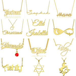 สร้อยคอสองชั้นสำหรับเด็กผู้หญิง,เครื่องประดับสร้อยคอ<span class=keywords><strong>วัน</strong></span>เดือนปีเกิดตัวอักษรฮาโลเจนแผ่นชื่ออาหรับสำหรับเด็กผู้หญิงกำหนดได้เอง - Product Image 2