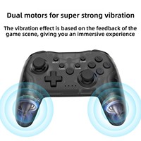 Manette de jeu sans fil multifonction pour Android/iOS/PC/TV, double vibration turbo, poignée personnalisée BT