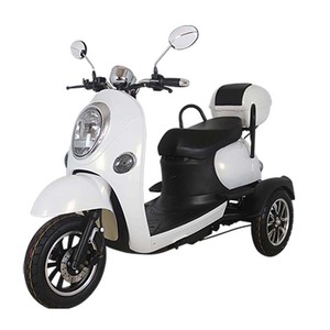 Electric Tricycle Scooter <b>2</b> Seater 100 200 Kg Weight Capacity <b>Passenger</b> Use White - Product Image 1