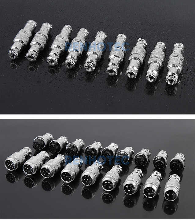 6 Pezzi Connettori Aviazione 4 Pin Maschio/Femmina - Per Elettronica, CNC, Illuminazione