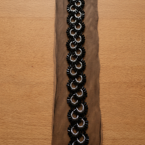 Encaje Decorativo con Cuentas para Burka, Adorno de Encaje Bordado con Cuentas para Abaya, Hijab, Vestidos, Prendas de Vestir, Costura y Accesorios de Moda - Product Image 4