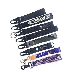 Cadeau promotionnel pas cher, porte-clés personnalisé en nylon pour moto, voiture, escalade, cordon de poignet en polyester, porte-clés de poignet - Product Image 2