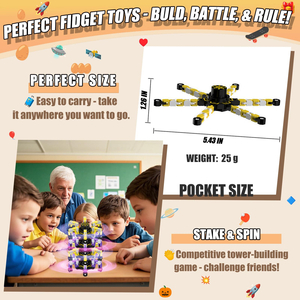 Fidget Spinners Transformables 4 Pièces pour Enfants et Adultes, Jouets Sensoriels Anti-Stress TDAH, Cadeaux pour Enfants, Fidget Spinner - Product Image 2
