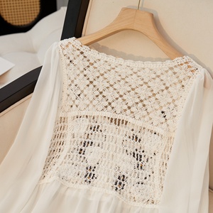 Blusa Sexy de Manga Larga con Bordado de Mariposas y Diseño Bohemio de Ganchillo Calado <span class=keywords><strong>en</strong></span> Chifón <span class=keywords><strong>para</strong></span> Mujer, Nueva Colección 2026 - Product Image 6