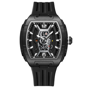 Reloj de Hombre Moderno con Forma de Barril - Correa de Silicona, Movimiento de Cuarzo Japonés, Reloj Deportivo Luminoso a Prueba de Agua - Product Image 5