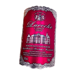 Tùy Chỉnh Dập Nổi 3D Rượu Vang Tăng Màu Đỏ Tinh Tế Matte Không Thấm Nước Tự Làm Kim Loại Thủ Công Mỹ Nghệ Dính Không Thấm Nước Nhãn Dán Cho Chai Rượu Vang