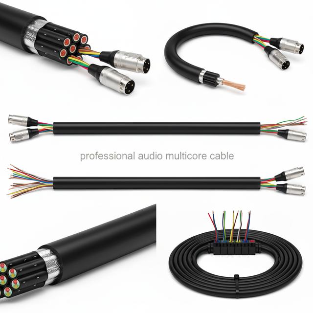 More Channel Optical Fiber XLR Male-Female Non-Shielded Audio Snake Cable