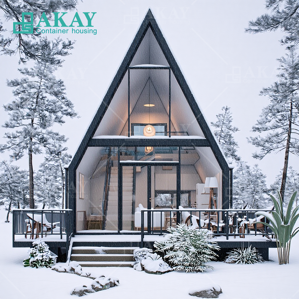 Full Custom Design Modular Prefab House Prefabricated Triangular Tiny ...