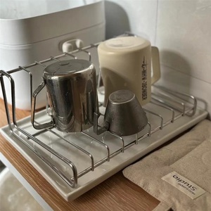 Modern Standing Type 304 Stainless Steel Kitchen Towel Storage <b>Rack</b> with Waterproof Non-folding Design for Draining - Product Image 4