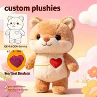 Peluche intelligente personnalisée pour animaux de compagnie avec IA, enregistrement vocal et rythme cardiaque |   Poupée en peluche commémorative d'anniversaire Confession, fabrication OEM ODM