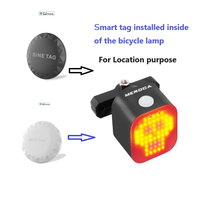 Support de vélo Airtag pour vélo GPS Tracker Light Hidden GPS Unit Holder with Battery Power for Night Riding Cycling Taillight