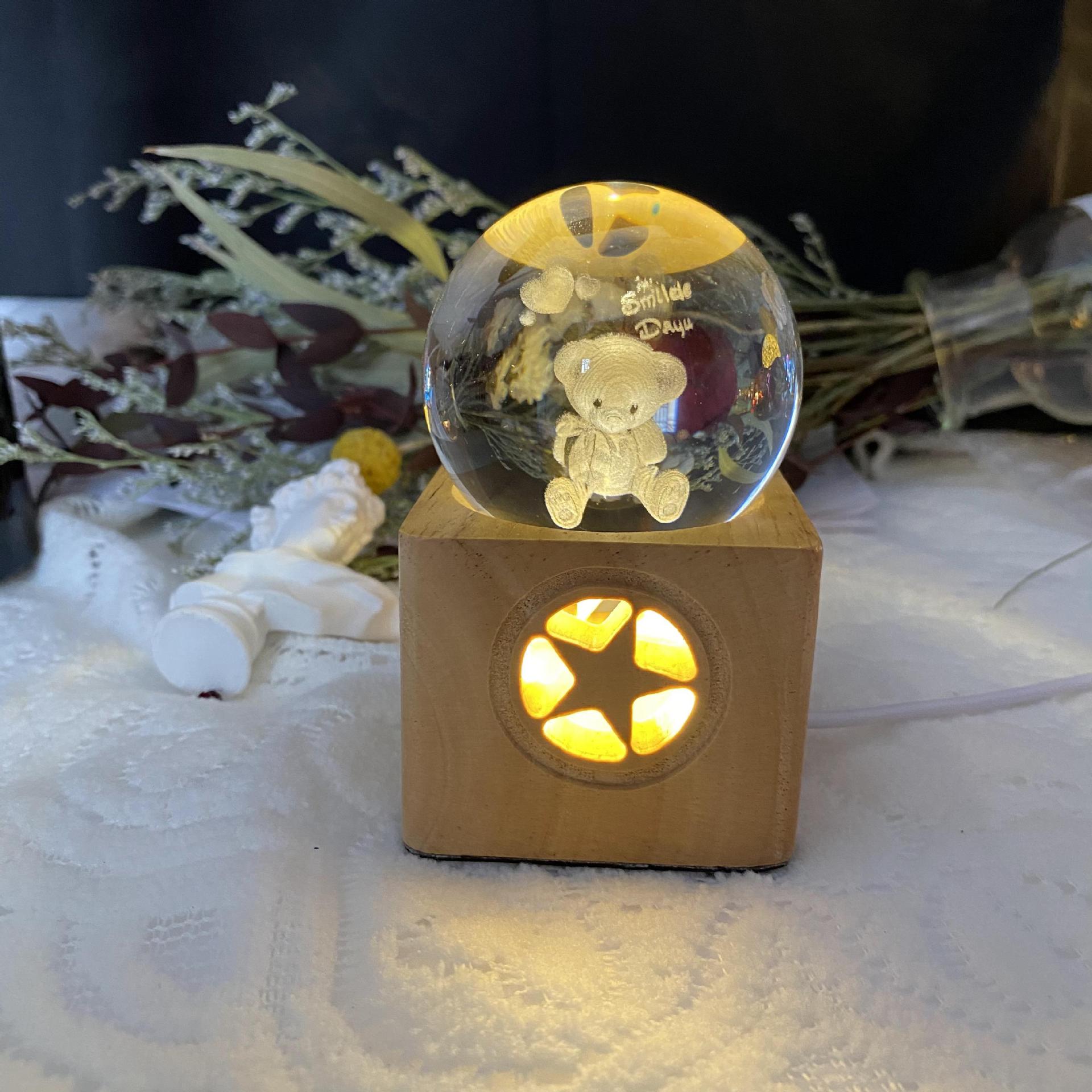 luz cálida+bola de cristal