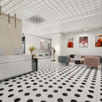 Carreaux de sol modernes en porcelaine polie antidérapante, motif géométrique marbre noir et blanc, 800x800mm, pour hall d'hôtel, villa, salle de bain