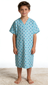 Robes de patient pour enfants en coton 100% pur imprimées pour usage médical dans des couleurs personnalisées, adaptées à tous dans les hôpitaux ou les spas - Product Image 5