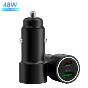 Caricabatterie per Auto IBD in Lega di Alluminio con Doppia Uscita USB Type-<span class=keywords><strong>C</strong></span> QC 48W 30W 18W, Ricarica Rapida per <span class=keywords><strong>iPhone</strong></span> Samsung - Product Image 6