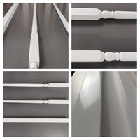 Garde-corps d'escalier de style contemporain balustre carré vierge apprêté blanc balustres sculptés en bois massif de 1 à 1/4 pouces