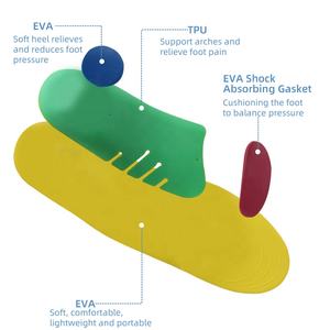 Semelle orthopédique de soutien de la voûte plantaire en TPU à coussinets EVA multicolores - Product Image 2
