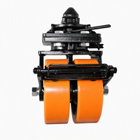 Roues pivotantes en polyuréthane de 6 pouces, extra résistantes, double roulement, capacité de 5000 kg, frein pivotant, certifiées CE, roulement 6206