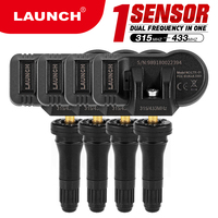 Sistema de Control de Presión de Neumáticos Launch LTR-03 TPMS (315MHz + 433MHz) 4 Piezas Herramienta de Reparación de Neumáticos OBD2 Válvula de Goma