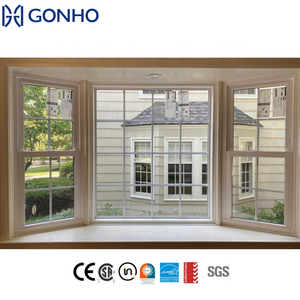GONHO Cuisine <span class=keywords><strong>Baie</strong></span> Fenêtres Double Glaçure Style Européen <span class=keywords><strong>Baie</strong></span> Casement Bow Window Avec Grill Design - Product Image 3