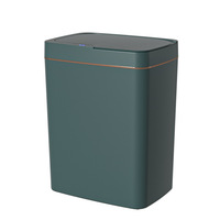 Poubelle intelligente automatique à capteur de grande capacité 15L en plastique pour cuisine, maison, bureau - Poubelle à déchets alimentée par batterie