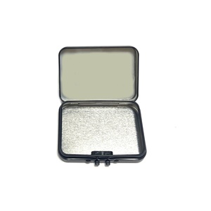 Boîte à cigarettes en métal rectangulaire noire mate personnalisée, petite, à double bouton, résistante aux enfants, pour cigarettes et tabac, boîte CR - Product Image 3