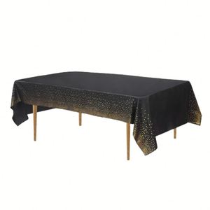 Wholesale 54" X 108" Rectangle Gold Dot <b>Disposable</b> Plastic Tablecloth Party <b>Disposable</b> Waterproof <b>Table</b> Cover Gold <b>Table</b> <b>Cloths</b> - Product Image 2
