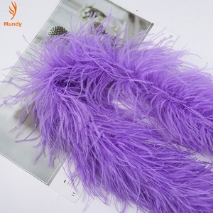 Boa en plumes d'autruche moelleuses de 2 yards, 1 à 5 plis, parfait pour les robes de mariée, les costumes de carnaval et les accessoires de mode DIY - Product Image 4
