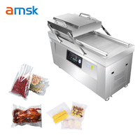 Machine de mise sous vide industrielle à double chambre DZ-600 pour emballage alimentaire en plastique thermoformé
