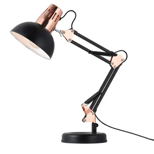 Amerika Stijl Metalen Clip Tafel Licht Swing Arm Vouwen Geleid Bureaulamp Met Klem Voor Lezen Studie