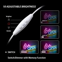 Enseigne au néon ouverte LED IP65 Dimmable Décoration murale pour les entreprises et les cadeaux des cavernes de l'homme Forme personnalisable Support mural/suspendu