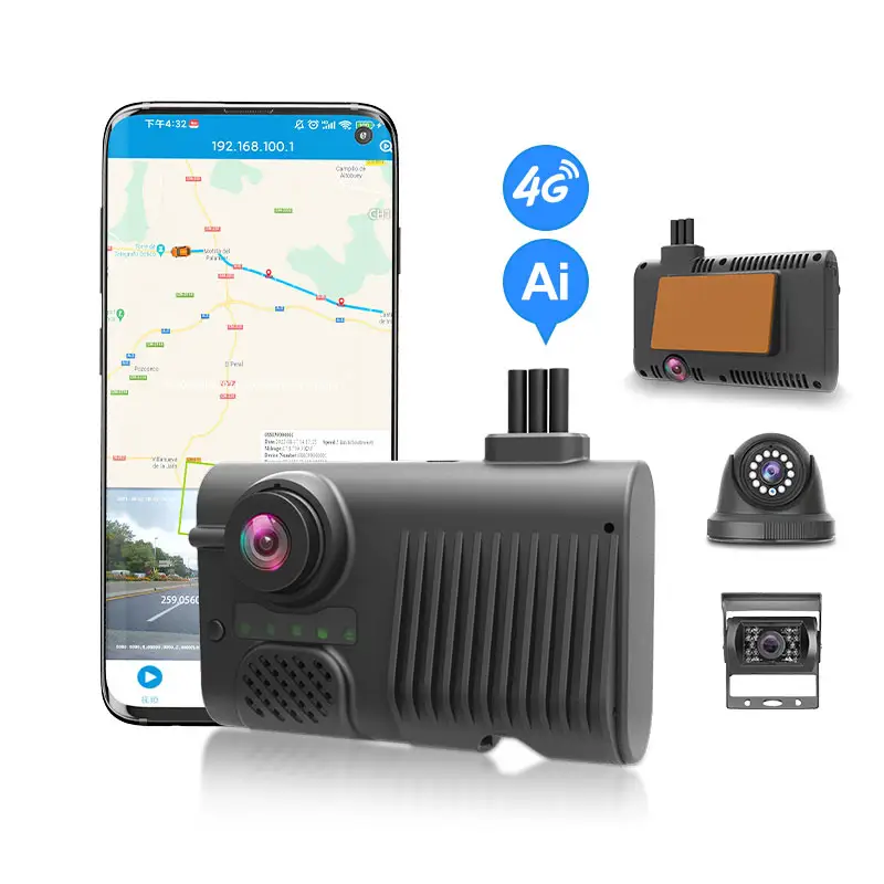 Tự động thiết bị điện tử máy ảnh 4G Dash Cam GPS theo dõi 4G LTE Xe DVR Xe CCTV với GPS