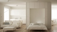 Lits muraux sur mesure Perth, lits pliables et inclinables sur mesure, combinables avec des étagères, adaptés au salon et à la chambre à coucher