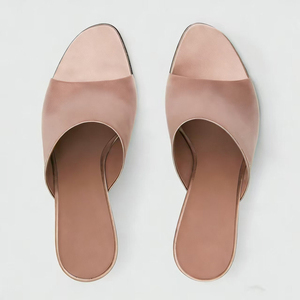 Mules à talons chaton hauts en satin pour femmes, grandes tailles 45, à bout ouvert, couleurs personnalisées, chaussures de cérémonie à coupe large - Product Image 3