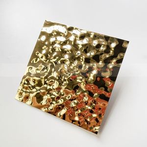 Panneau en acier inoxydable à effet d'ondulation d'eau EX505 pour la décoration intérieure moderne, design de plafond, décoration murale d'hôtel, décoration architecturale - Product Image 5